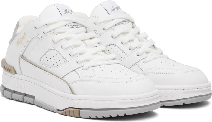 Axel Arigato White & Beige Area Lo Sneakers - Image 4