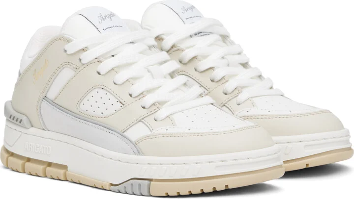 Axel Arigato White & Beige Area Lo Sneakers - Image 4