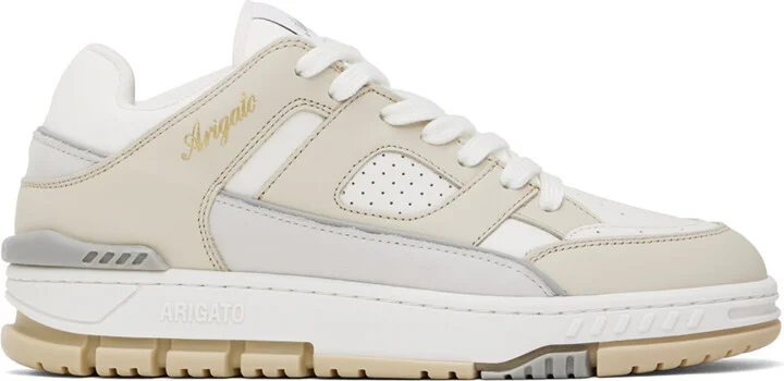 Axel Arigato White & Beige Area Lo Sneakers