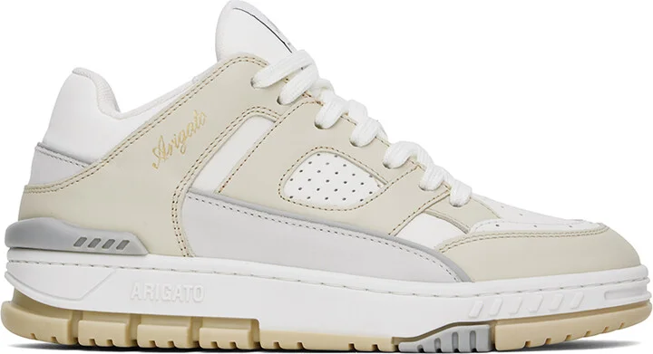 Axel Arigato White & Beige Area Lo Sneakers