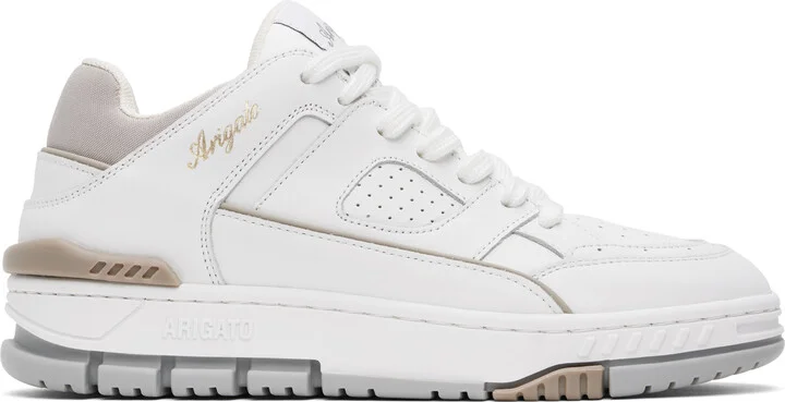 Axel Arigato White & Beige Area Lo Sneakers