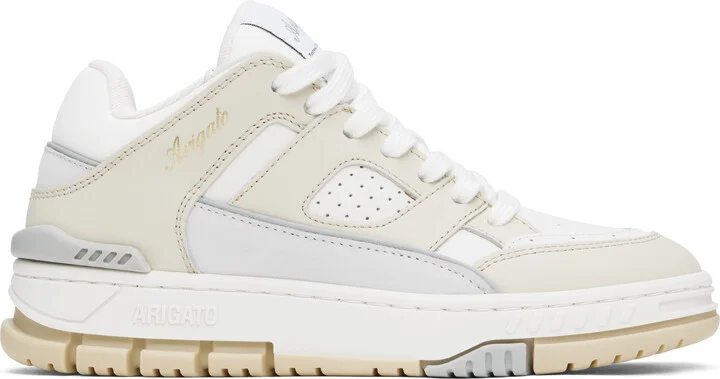 Axel Arigato White & Beige Area Lo Sneakers