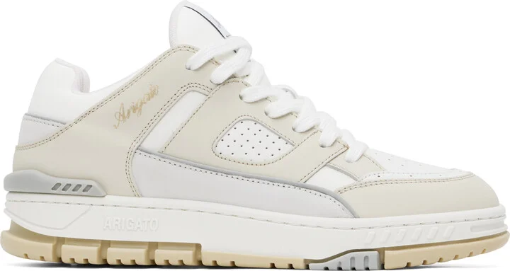 Axel Arigato White & Beige Area Lo Sneakers