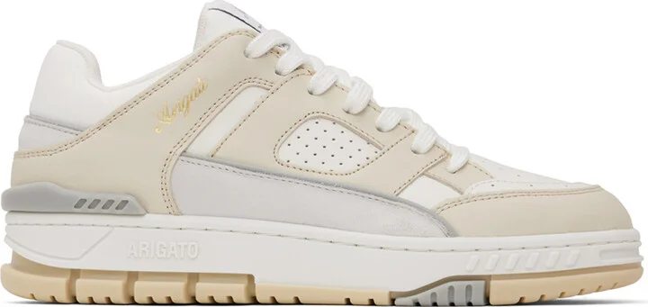 Axel Arigato White & Beige Area Lo Sneakers