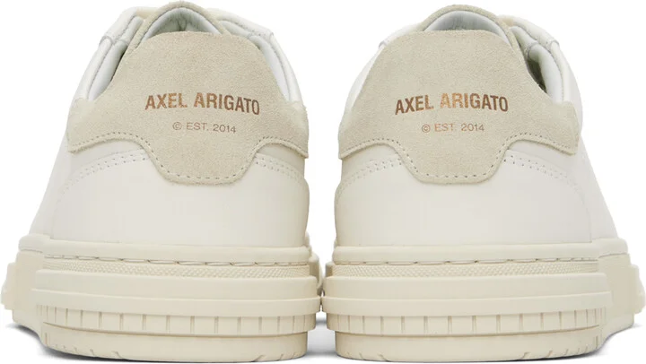 Axel Arigato White & Beige Atlas Toe Cap Sneakers - Image 2