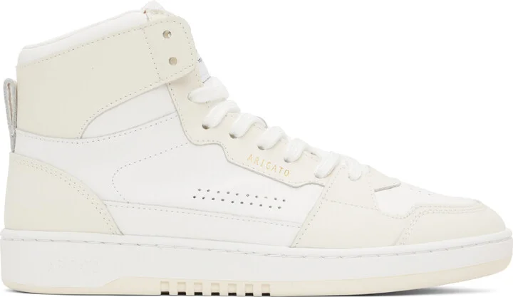 Axel Arigato White & Beige Dice Hi Sneakers