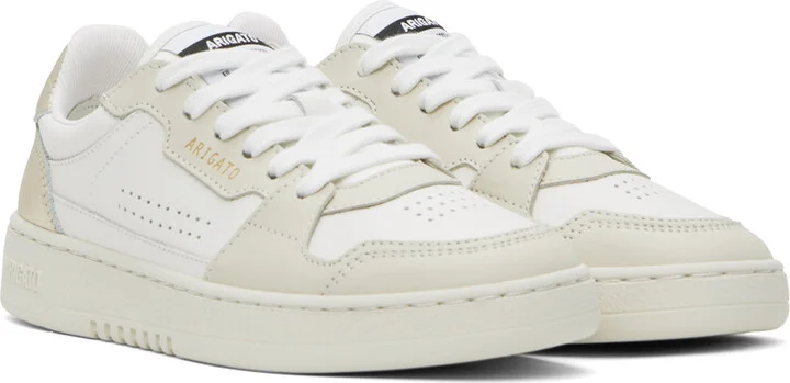 Axel Arigato White & Beige Dice Lo Sneakers - Image 4