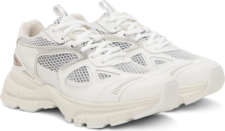 Axel Arigato White & Beige Marathon Sneakers - Image 4