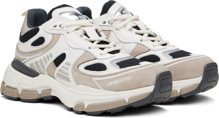 Axel Arigato White & Beige Sphere Runner Sneakers - Image 4