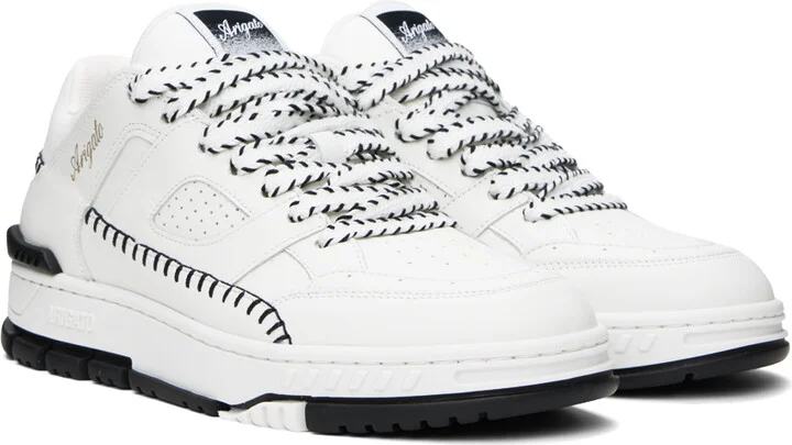 Axel Arigato White & Black Area Lo Stitch Sneakers - Image 4