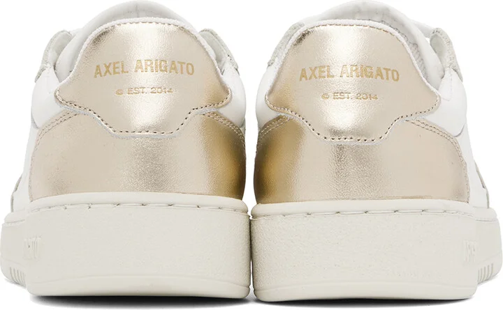 Axel Arigato White & Gold Dice Lo Sneakers - Image 2