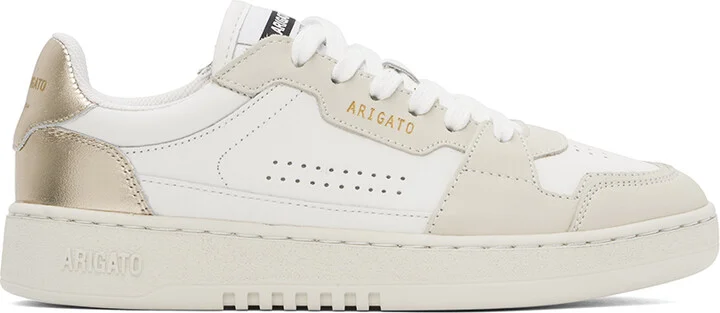 Axel Arigato White & Gold Dice Lo Sneakers