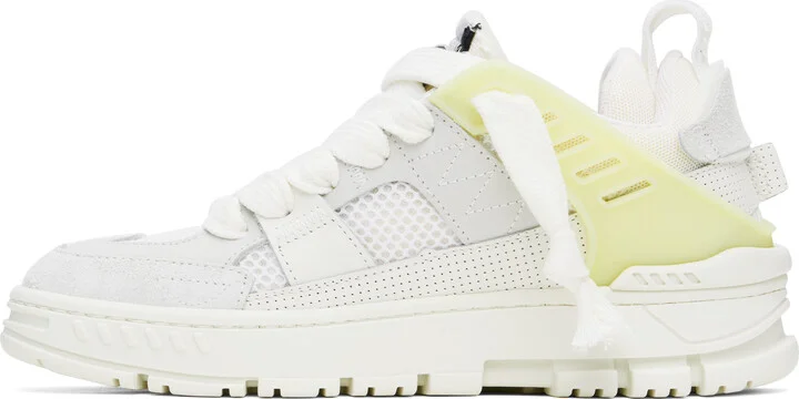 Axel Arigato White & Gray Area Patchwork Sneakers - Image 3