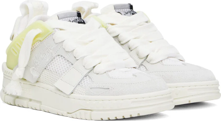 Axel Arigato White & Gray Area Patchwork Sneakers - Image 4