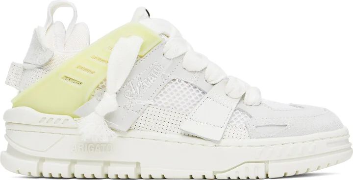 Axel Arigato White & Gray Area Patchwork Sneakers