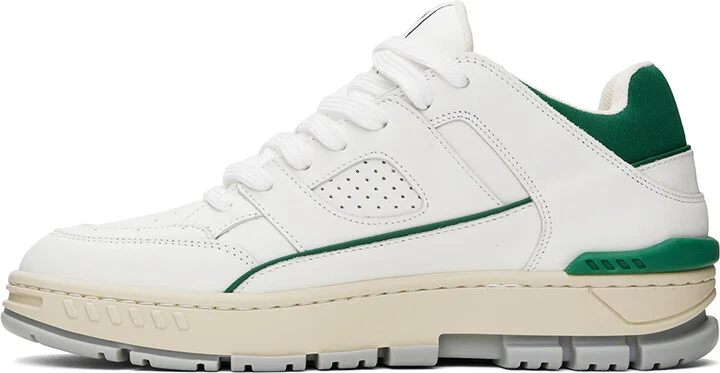 Axel Arigato White & Green Area Lo Sneakers - Image 3