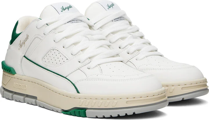 Axel Arigato White & Green Area Lo Sneakers - Image 4