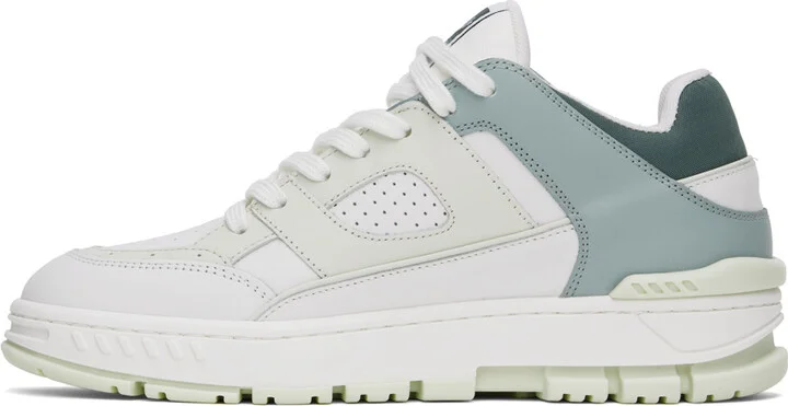 Axel Arigato White & Green Area Lo Sneakers - Image 3