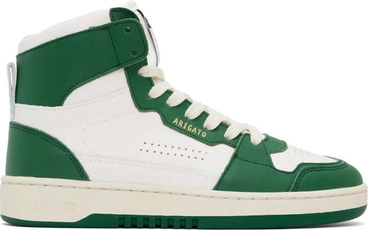 Axel Arigato White & Green Dice Hi Sneakers - Image 3