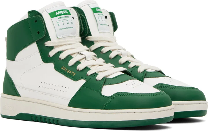 Axel Arigato White & Green Dice Hi Sneakers - Image 4