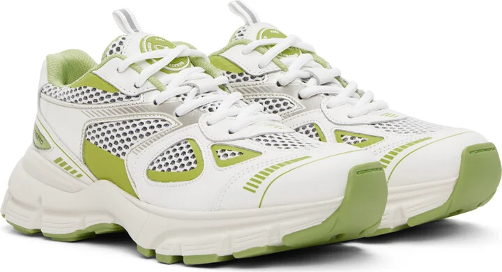 Axel Arigato White & Green Marathon Runner Sneakers - Image 4