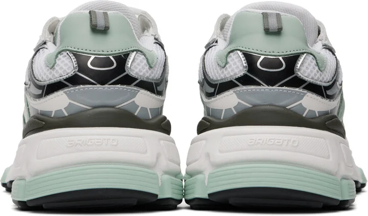Axel Arigato White & Green Sphere Trip Runner Sneakers - Image 2