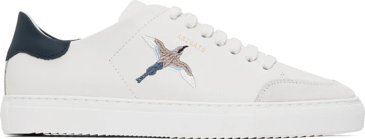 Axel Arigato White & Navy Clean 90 B Bird Sneakers