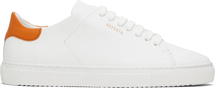 Axel Arigato White & Orange Clean 90 Sneakers