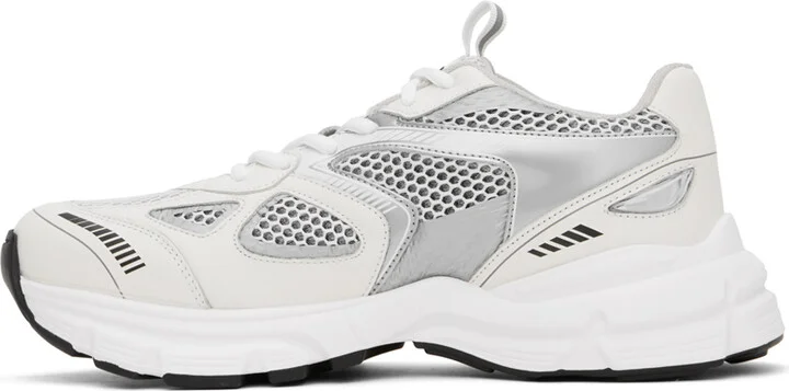 Axel Arigato White & Silver Marathon Runner Sneakers - Image 3