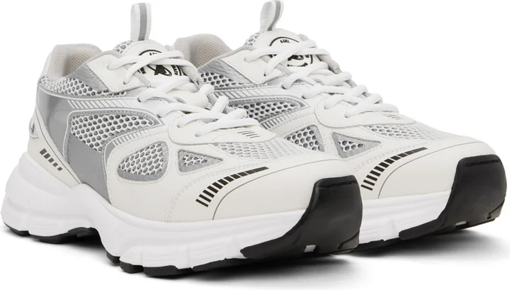 Axel Arigato White & Silver Marathon Runner Sneakers - Image 4