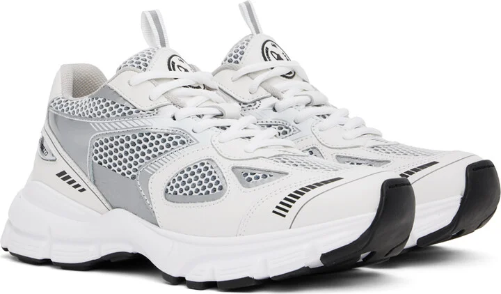 Axel Arigato White & Silver Marathon Runner Sneakers - Image 4
