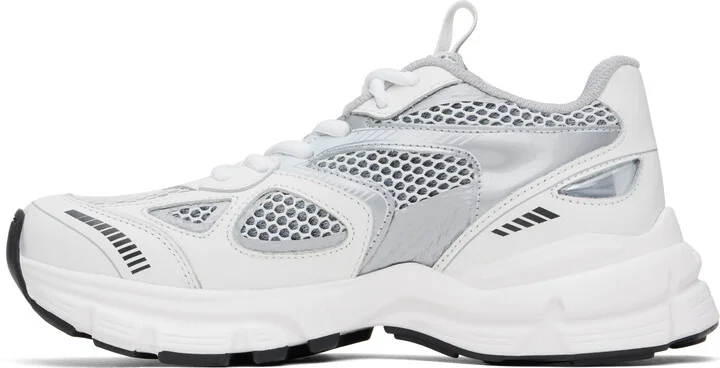 Axel Arigato White & Silver Marathon Runner Sneakers - Image 3