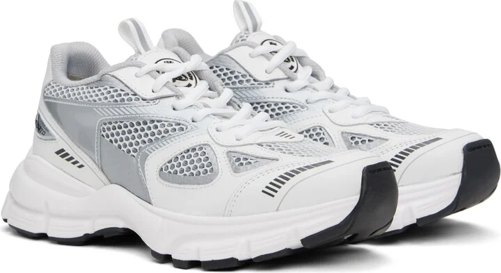 Axel Arigato White & Silver Marathon Runner Sneakers - Image 4
