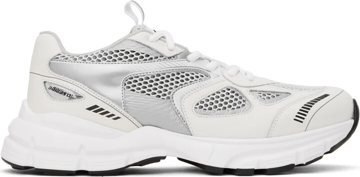 Axel Arigato White & Silver Marathon Runner Sneakers