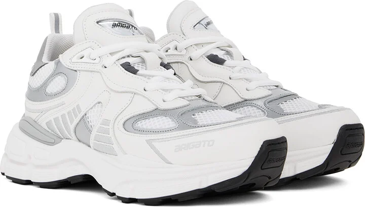 Axel Arigato White & Silver Sphere Runner Sneakers - Image 4