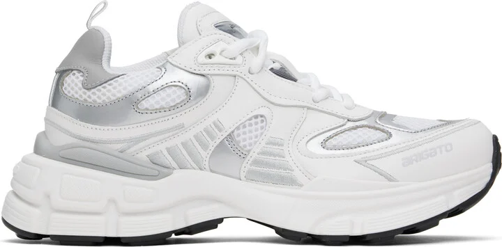 Axel Arigato White & Silver Sphere Runner Sneakers