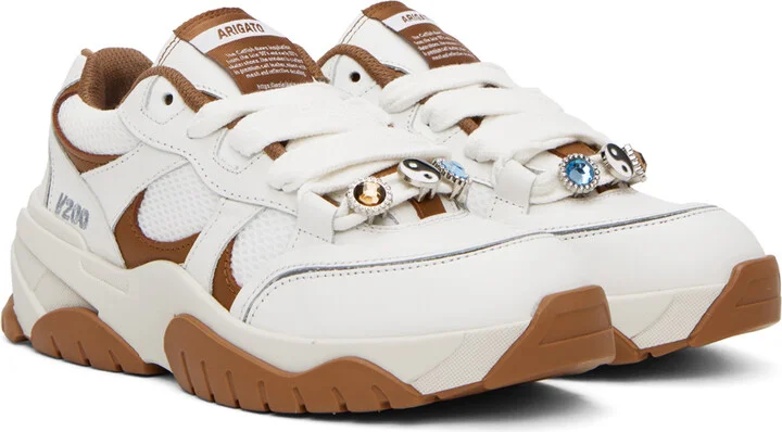 Axel Arigato White & Tan Catfish Lo Sneakers - Image 4