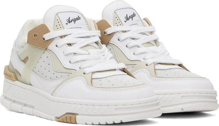 Axel Arigato White & Taupe Astro Sneakers - Image 4