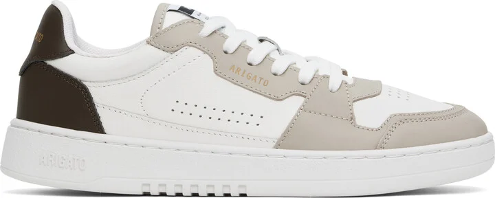 Axel Arigato White & Taupe Dice Lo Sneakers