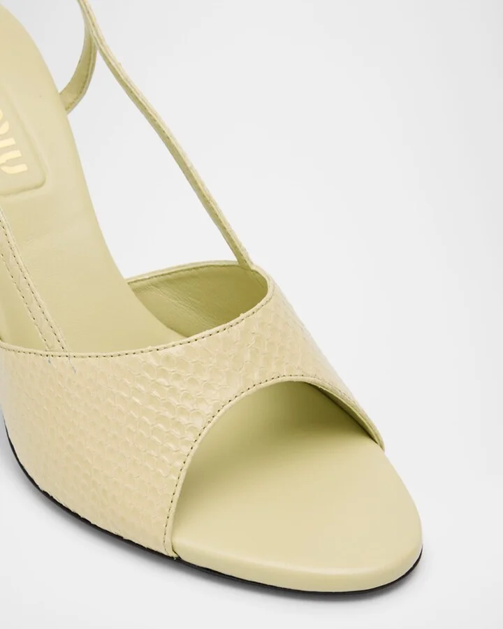 Ayer Snake Slingback Sandals - Image 3