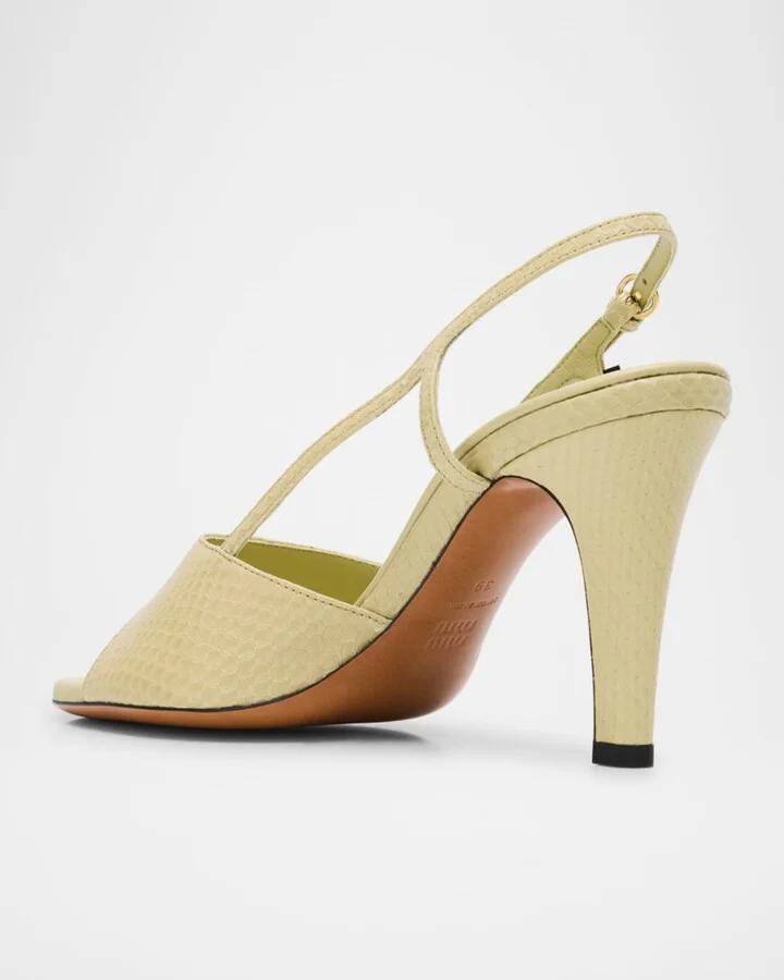 Ayer Snake Slingback Sandals - Image 5