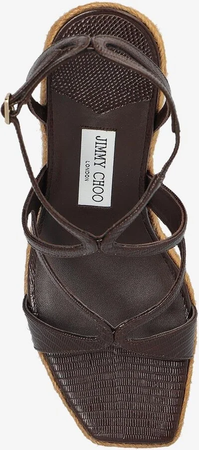Ayla 110 Raffia Wedge Sandals - Image 3