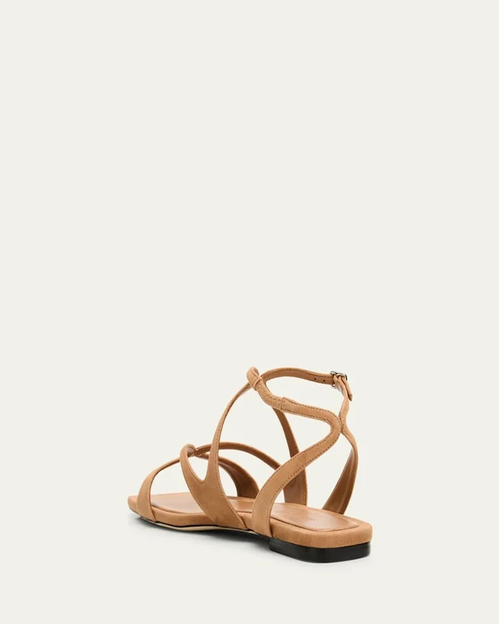 Ayla Suede Flat Sandals - Image 3