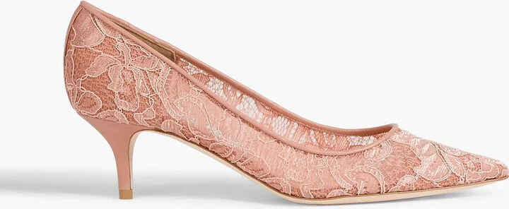 Aza corded lace pumps