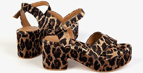 Azalea Leopard Velvet Heels - Image 2