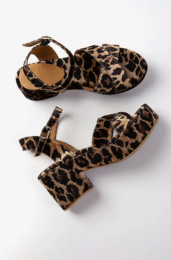Azalea Leopard Velvet Heels - Image 3