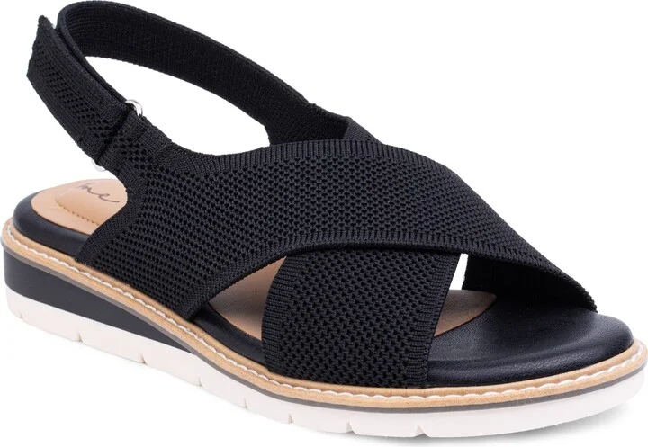 Azania Slingback Platform Wedge Slide Sandal