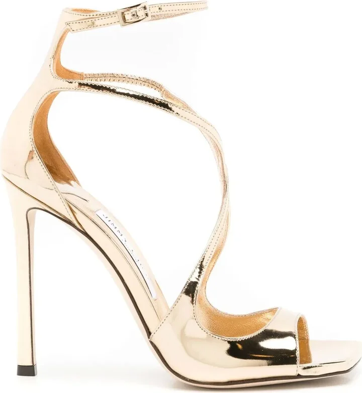 Azia 110mm metallic sandals