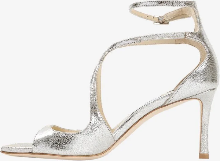 Azia 75 Metallic-Leather Sandals - Image 2