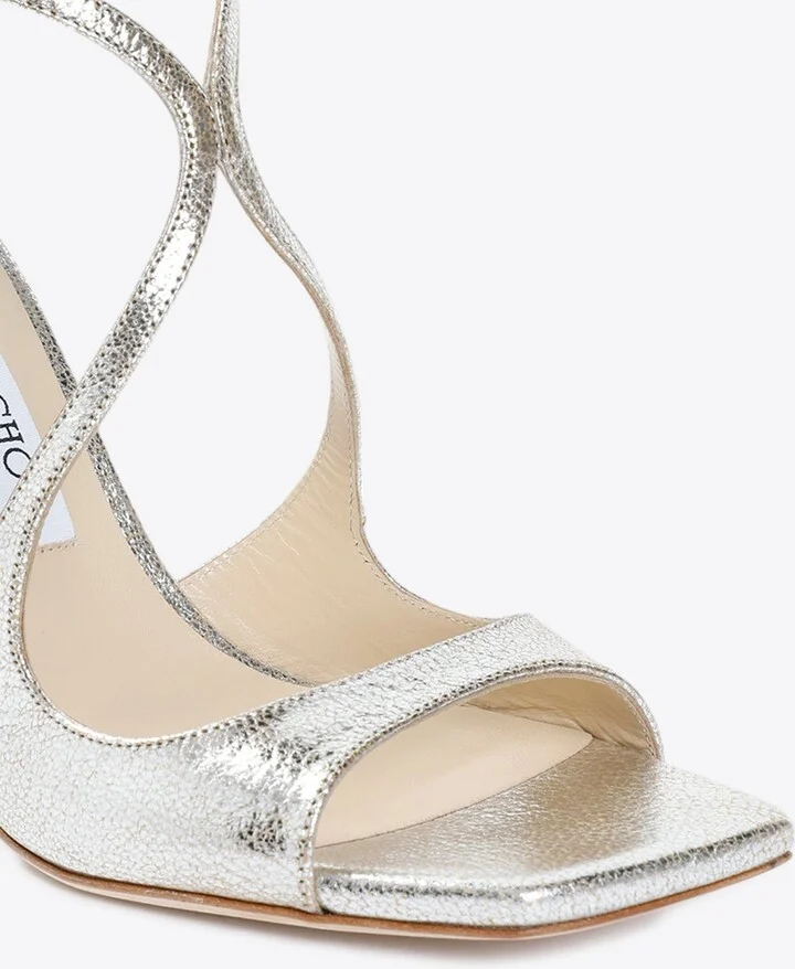 Azia 95 Metallic Leather Sandals - Image 2